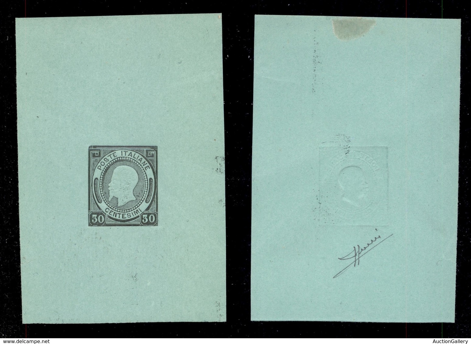 REGNO D'ITALIA - 1863 - Saggi - Grazioli - Foglietto Da 30 Cent (24 - Verde) - Senza Gomma - Sorani - Other & Unclassified