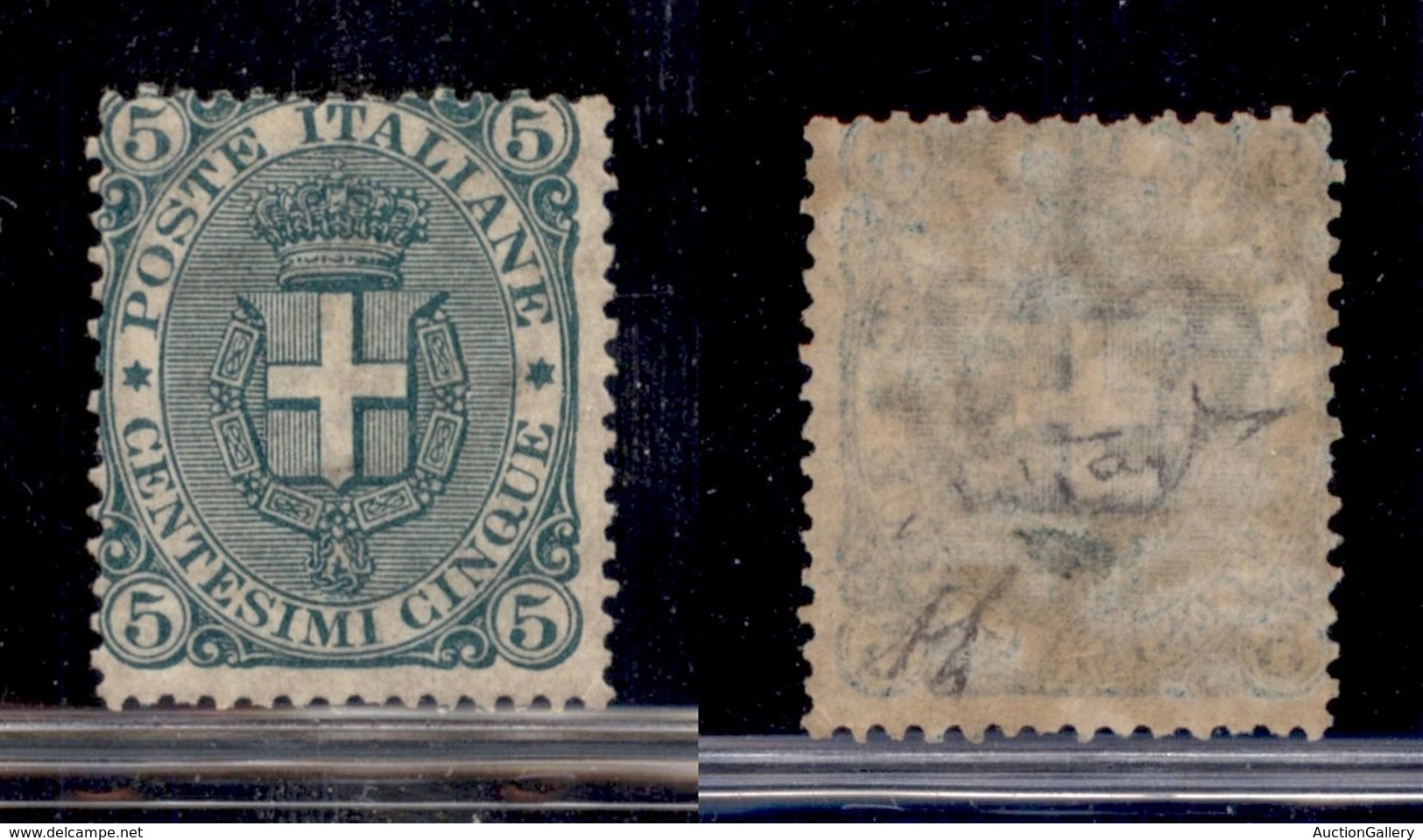 REGNO D'ITALIA - 1891 - 5 Cent Stemma (59) - Gomma Originale - Diena + Cert. Raybaudi (320) - Other & Unclassified