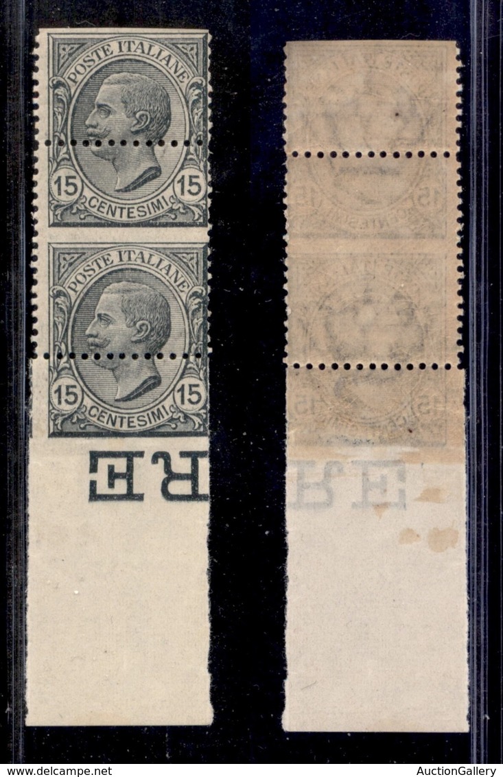 REGNO D'ITALIA - 1919 - 1 Cent Leoni (108ia + 108fad) Con Dentellatura Orizzontale Spostata In Alto - Bordo Foglio In Ba - Sonstige & Ohne Zuordnung