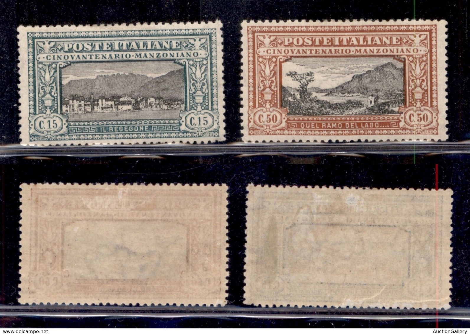 REGNO D'ITALIA - 1923 - Manzoni (152 + 154) - 2 Valori - Gomma Originale (60) - Other & Unclassified