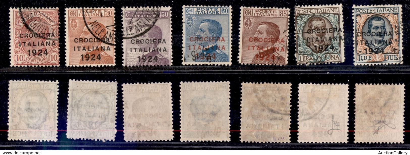 REGNO D'ITALIA - 1924 - Crociera Italiana (162/168) - Serie Completa Usata - Alti Valori Con Annulli Non Garantiti - Other & Unclassified