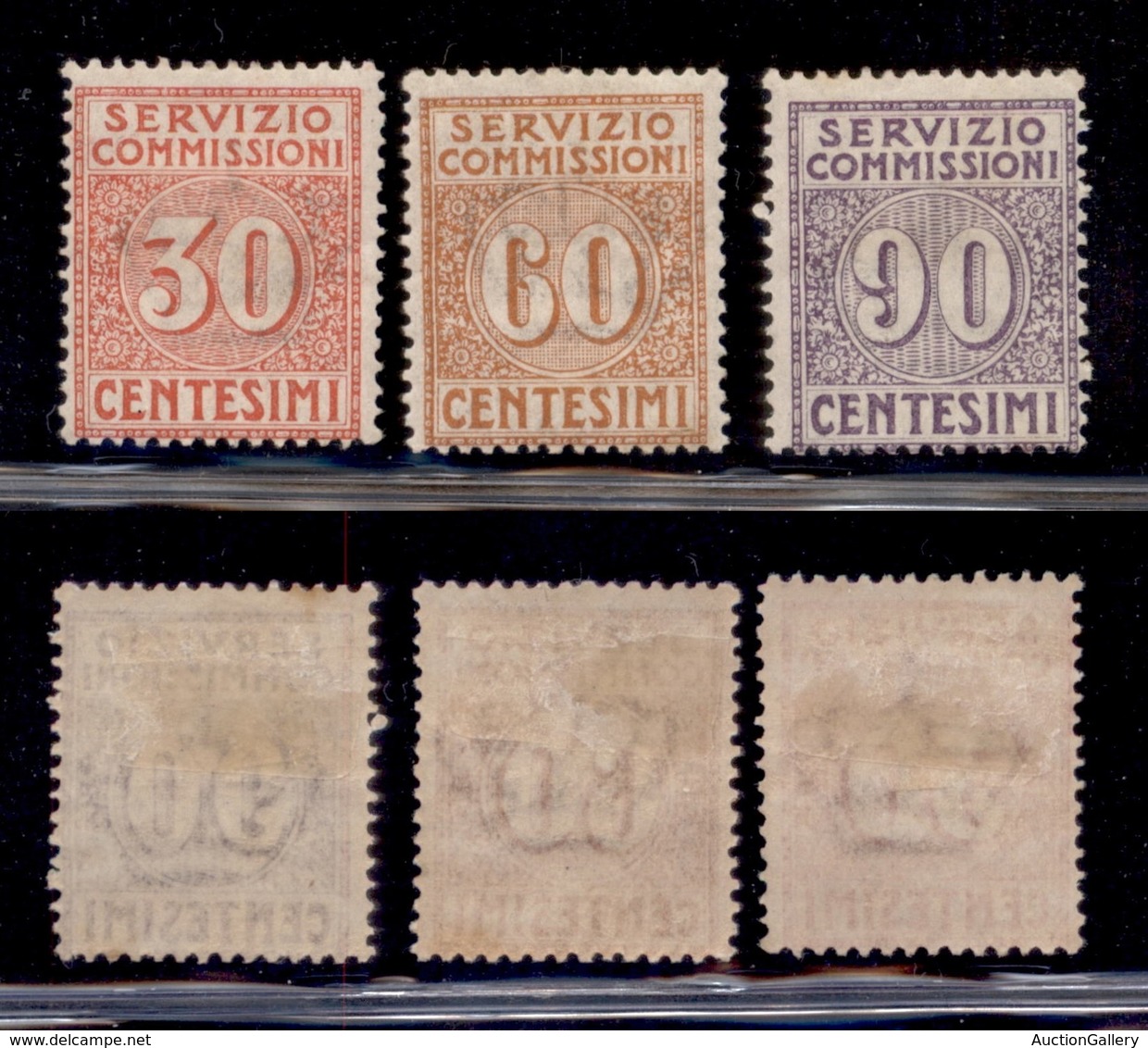 REGNO D'ITALIA - 1913 - Servizio Commissioni (1/3) - Serie Completa - Gomma Originale (220) - Andere & Zonder Classificatie