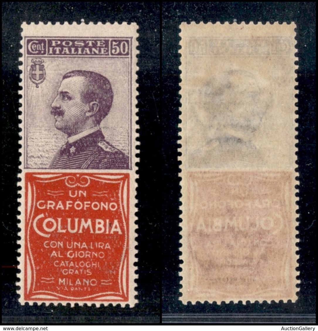 REGNO D'ITALIA - 1924 - Pubblicitari - 50 Cent Columbia (11) - Gomma Integra (100) - Andere & Zonder Classificatie