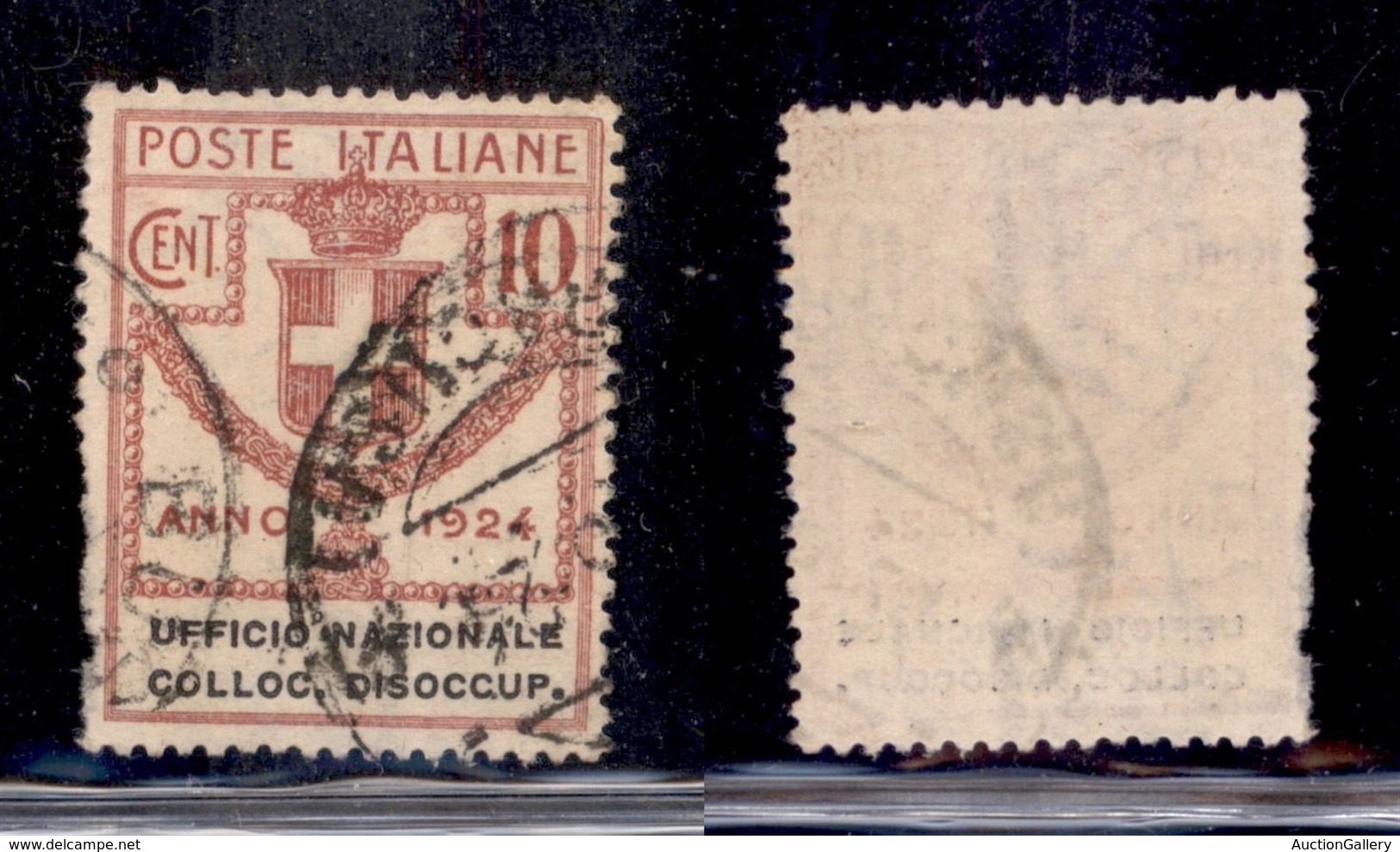 REGNO D'ITALIA - 1924 - Enti Parastatali - 10 Cent Colloc. Disoccup. (63) Usato - Autres & Non Classés