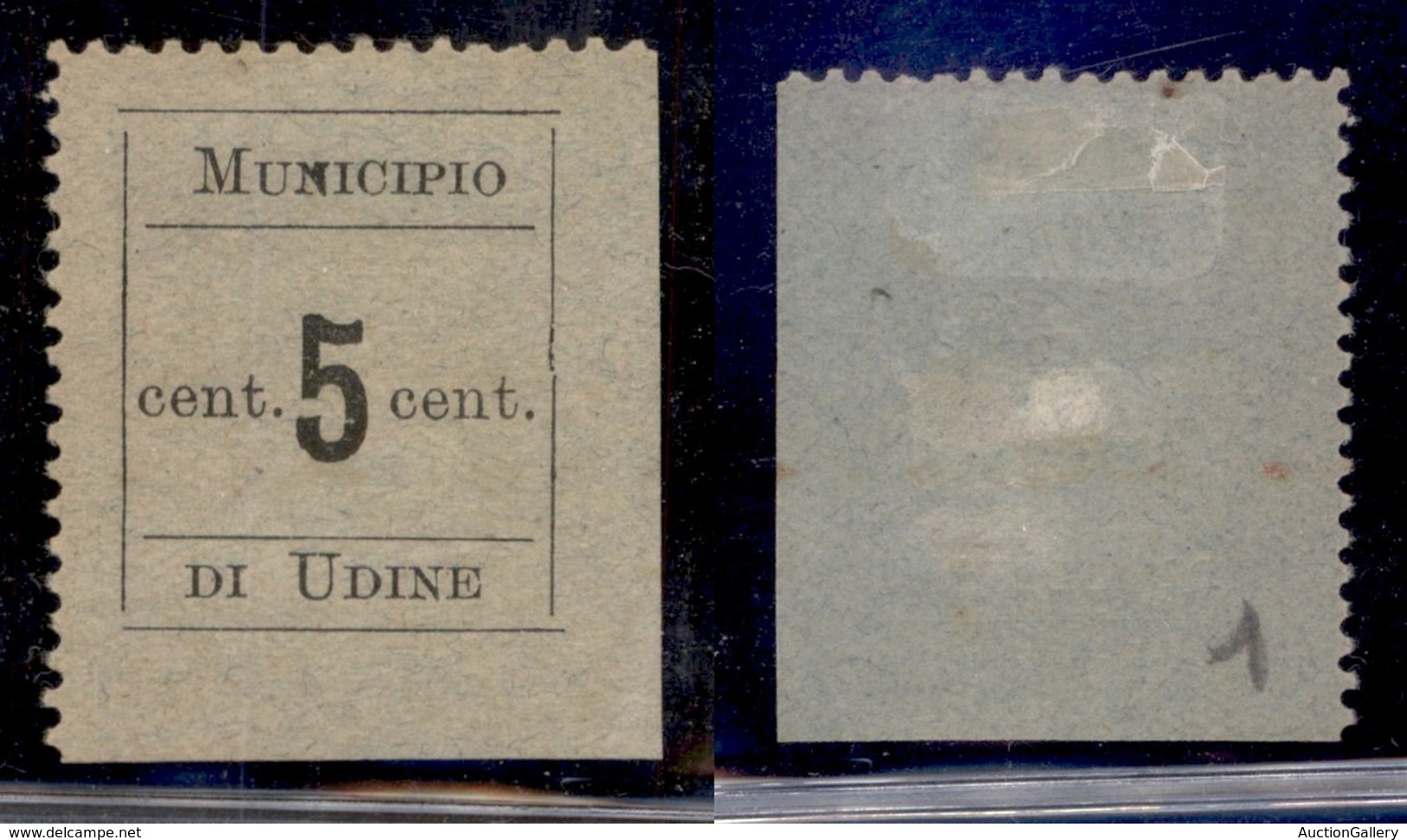 OCCUPAZIONI - UDINE - 1918 - 5 Cent (1) - Pos. 24 - Gomma Originale - Assottigliato Al Retro (280) - Autres & Non Classés