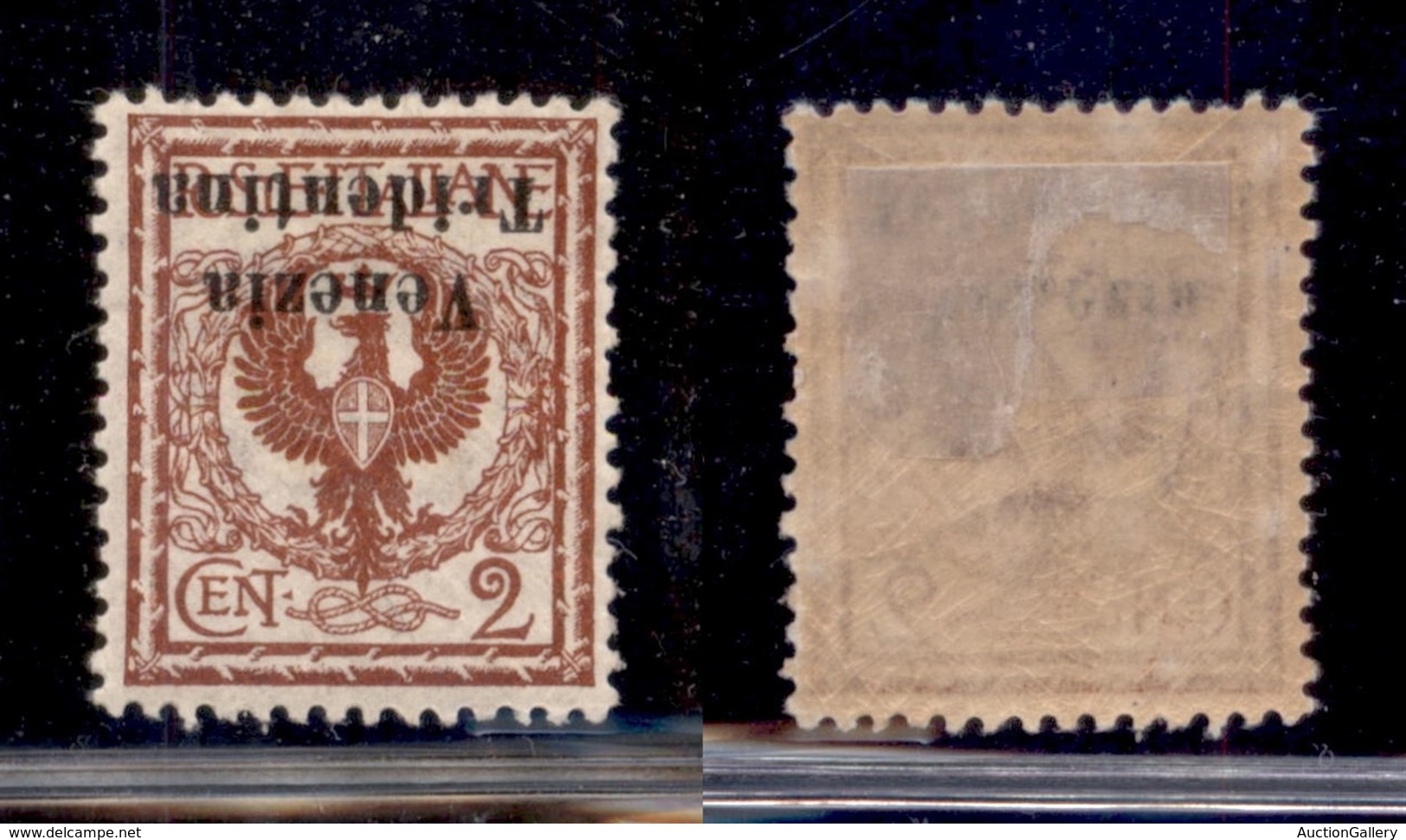 OCCUPAZIONI - TRENTINO - 1918 - 2 Cent (20aa) - Soprastampa Capovolta - Gomma Originale (300) - Andere & Zonder Classificatie