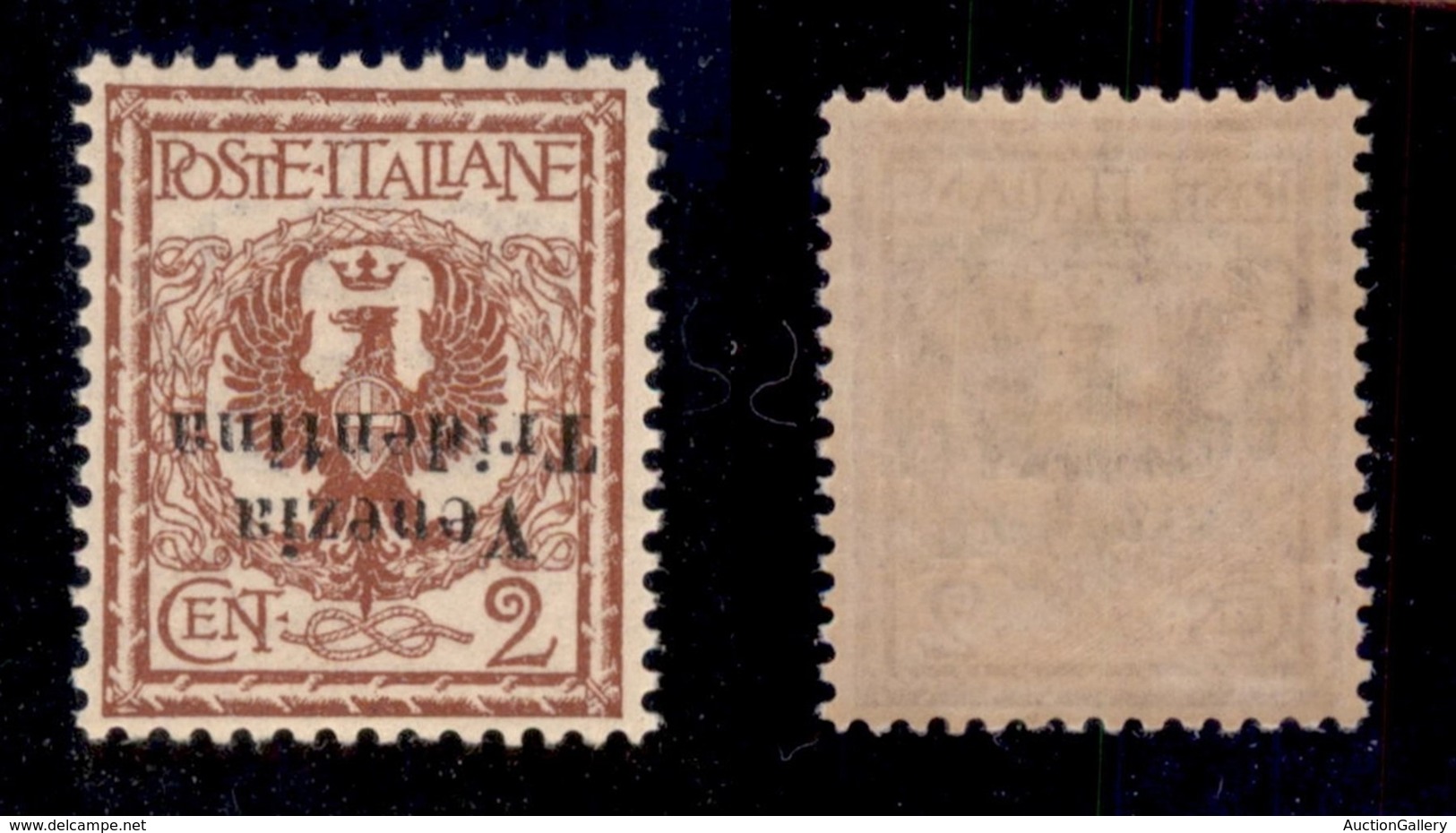 OCCUPAZIONI - TRENTINO - 1918 - 2 Cent (20aa) Con Soprastampa Capovolta - Gomma Integra - Ottima Centratura (450+) - Other & Unclassified