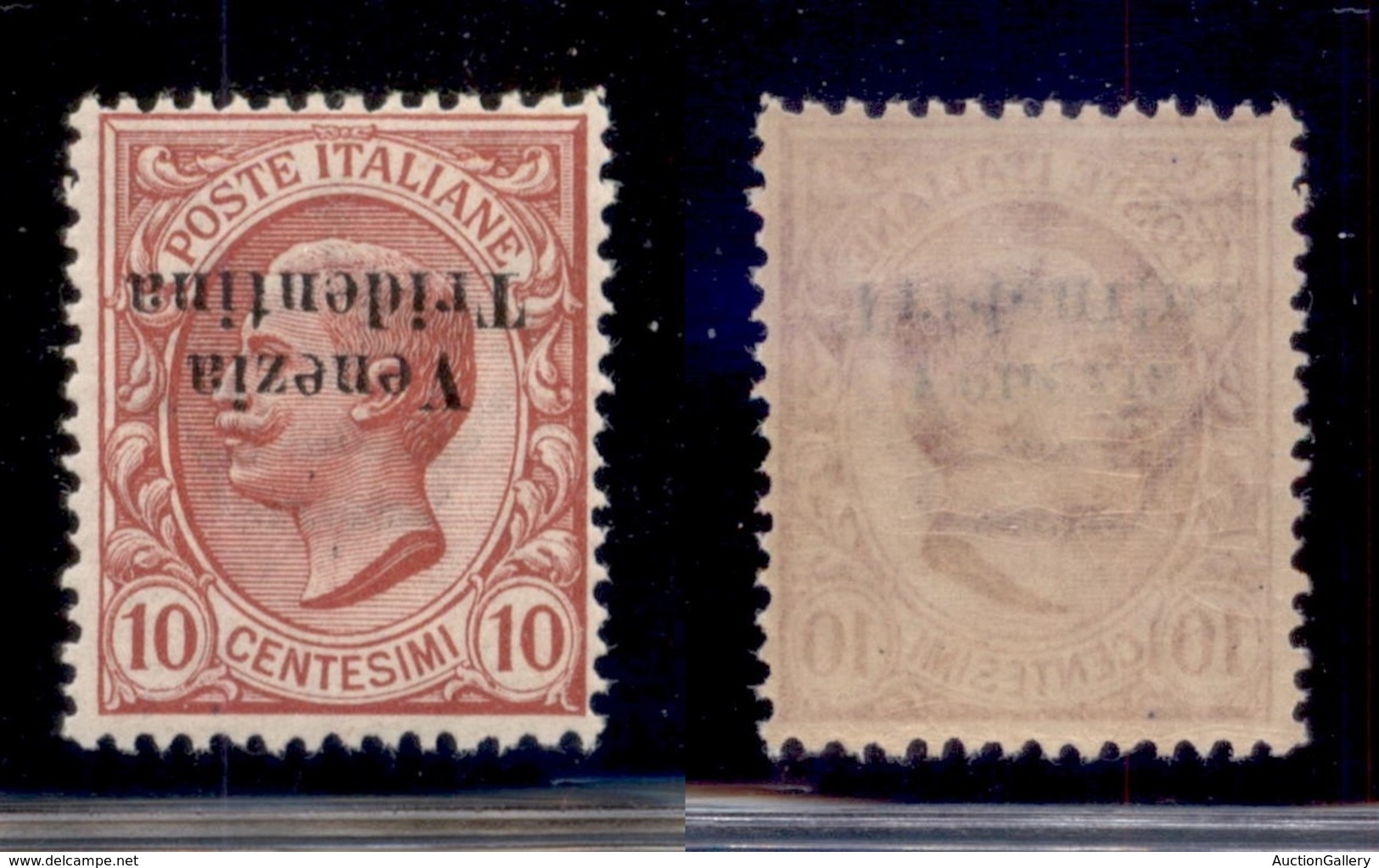 OCCUPAZIONI - TRENTINO - 1918 - 10 Cent (22aa) Con Soprastampa Capovolta - Gomma Integra (675) - Sonstige & Ohne Zuordnung