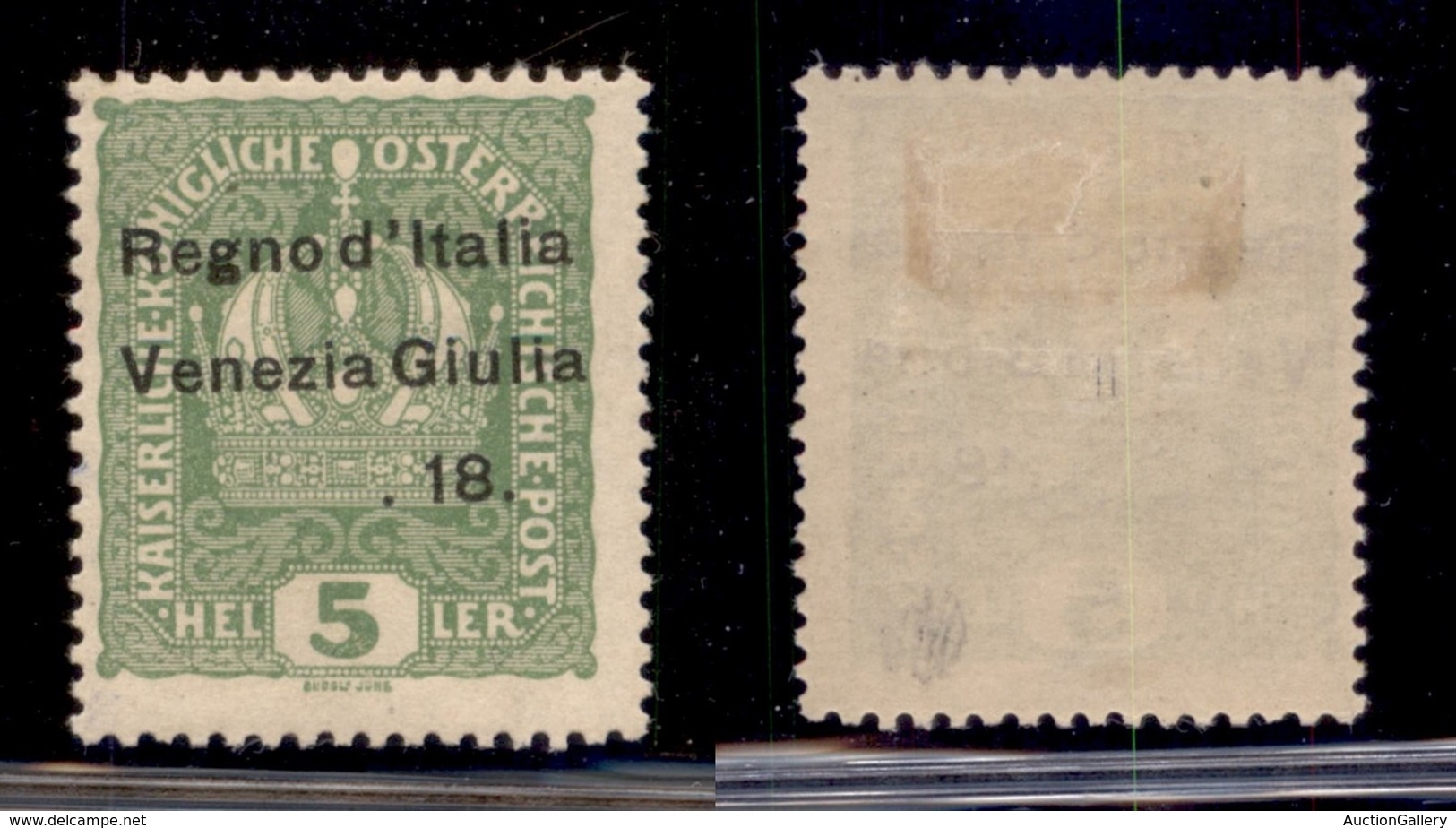 OCCUPAZIONI - VENEZIA GIULIA - 1918 - 5 Heller (2t) Senza 3.XI - Gomma Originale (90) - Other & Unclassified