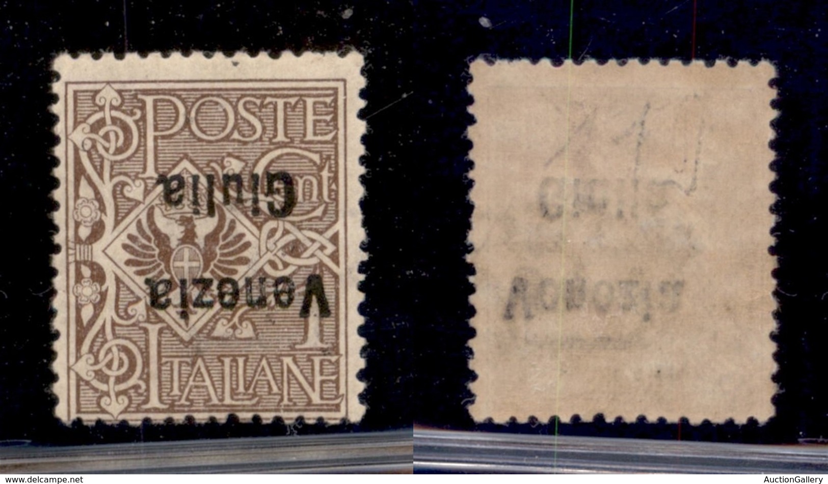 OCCUPAZIONI - VENEZIA GIULIA - 1919 - 1 Cent (19a) - Soprastampa Capovolta - Gomma Originale (100) - Other & Unclassified