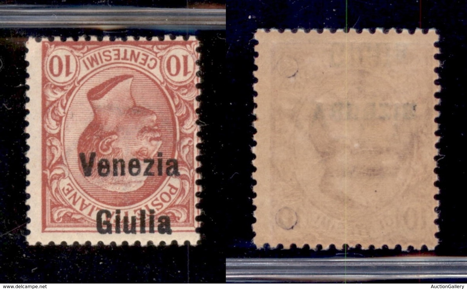 OCCUPAZIONI - VENEZIA GIULIA - 1918 - 10 Cent (22a) - Soprastampa Capovolta - Gomma Integra (225) - Andere & Zonder Classificatie