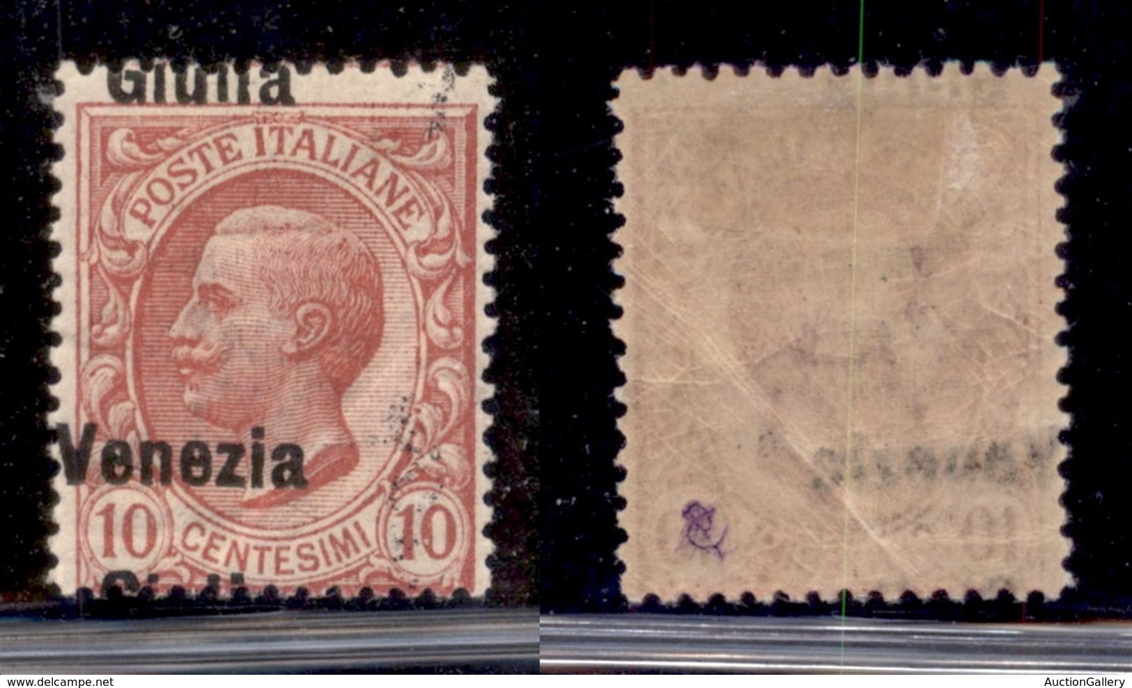 OCCUPAZIONI - VENEZIA GIULIA - 1918 - 10 Cent (22d Varietà Eafc) - Giulia Venezia - Soprastampa A Sinistra - Gomma Origi - Autres & Non Classés