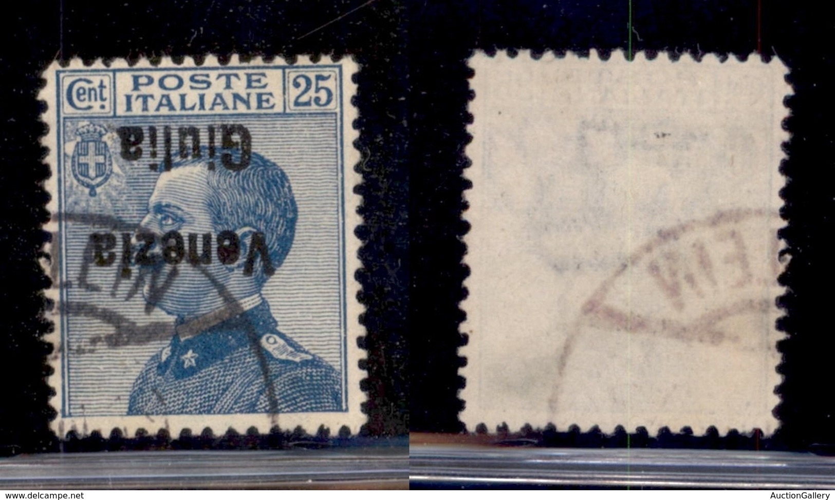 OCCUPAZIONI - VENEZIA GIULIA - 1918 - 25 Cent (24a) Usato - Soprastampa Capovolta (220) - Other & Unclassified