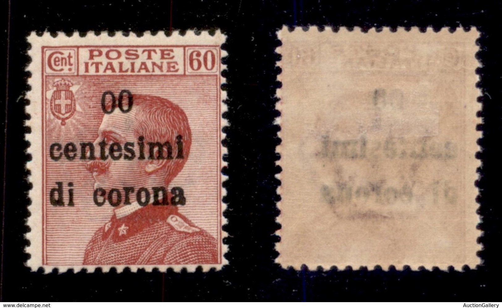 OCCUPAZIONI - TRENTO E TRIESTE - 1919 - 00 Su 60 Cent (10 L) Gomma Originale (400) - Sonstige & Ohne Zuordnung