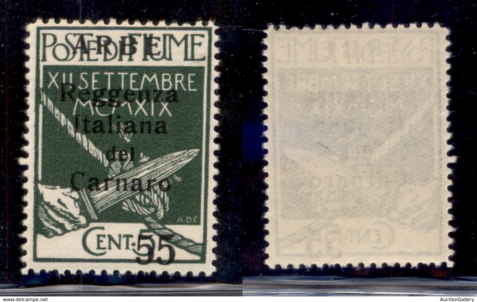 OCCUPAZIONI - ARBE - 1920 - 55 Cent Su 5 (10) - Gomma Integra (300) - Other & Unclassified