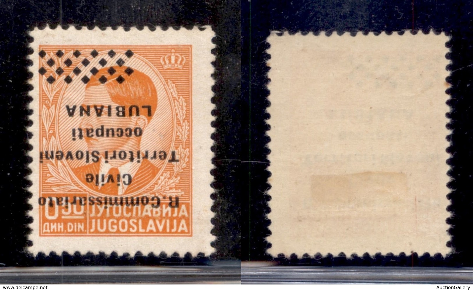 OCCUPAZIONI - LUBIANA - 1941 - 5 Para (19a) Con Soprastampa Capovolta - Gomma Originale - Sonstige & Ohne Zuordnung