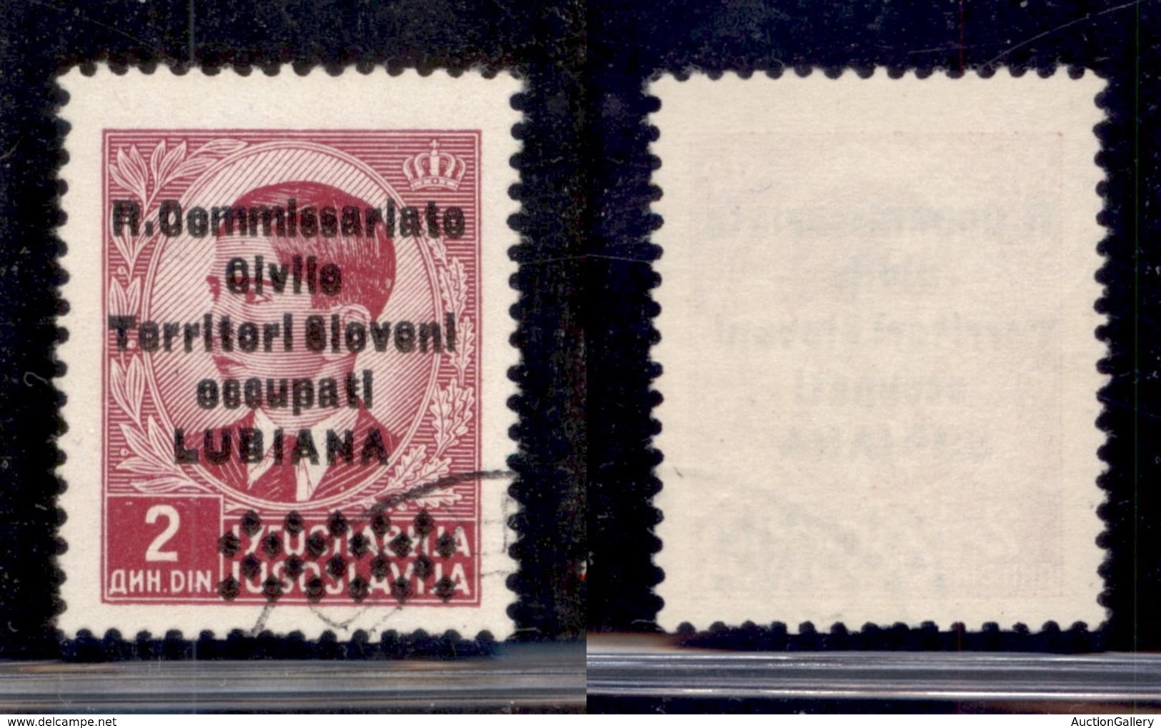 OCCUPAZIONI - LUBIANA - 1941 - 2 Din (22b) Usato - Doppia Soprastampa - Sonstige & Ohne Zuordnung