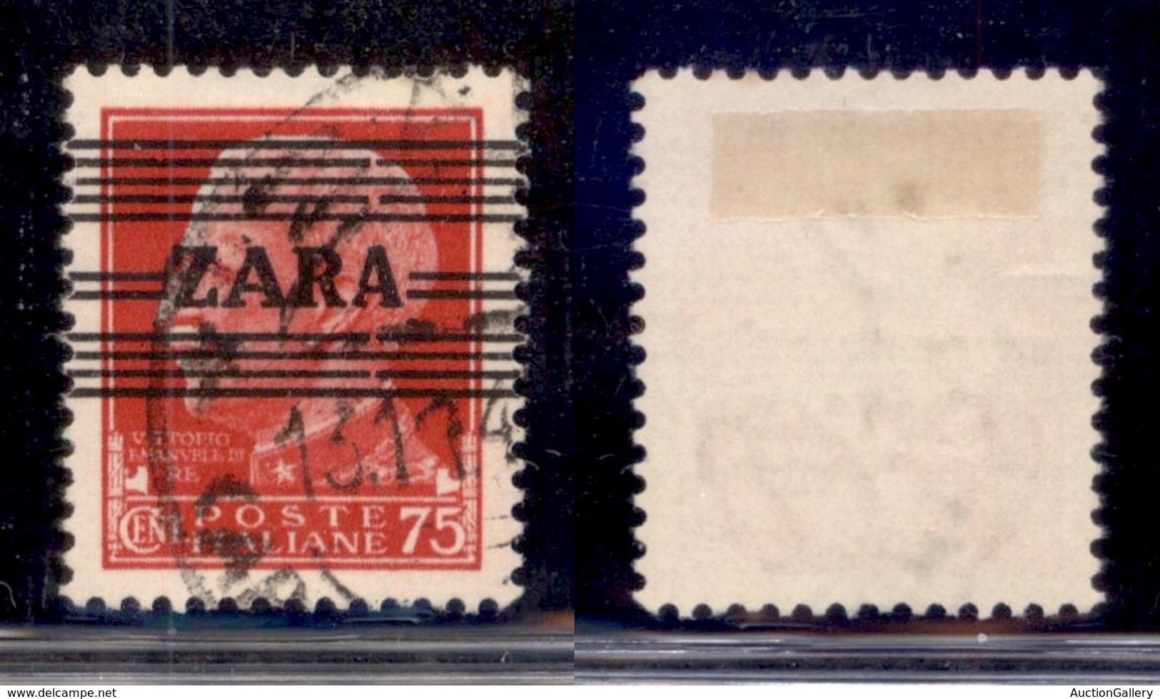 OCCUPAZIONI - ZARA - 1943 - 75 Cent (25 - Terzo Tipo) Usato - A Diverse (300) - Other & Unclassified