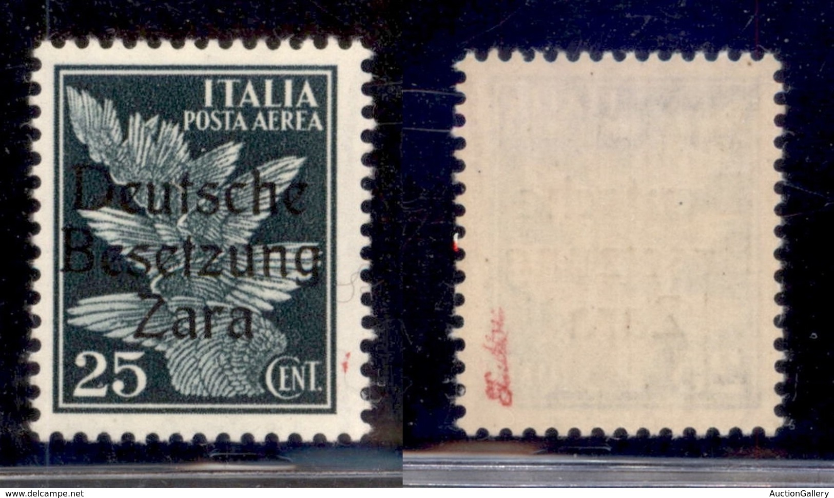 OCCUPAZIONI - ZARA - 1943 - Posta Aerea - 25 Cent (1) - Gomma Integra (50) - Sonstige & Ohne Zuordnung