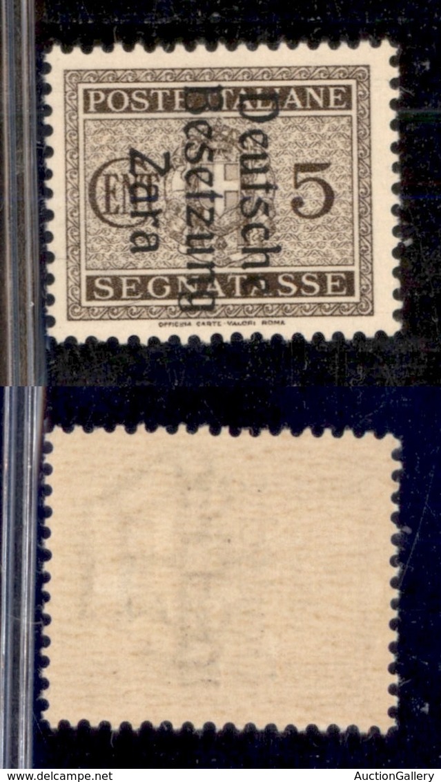 OCCUPAZIONI - ZARA - 1943 - Segnatasse - 50 Cent (1) - Gomma Integra (100) - Other & Unclassified