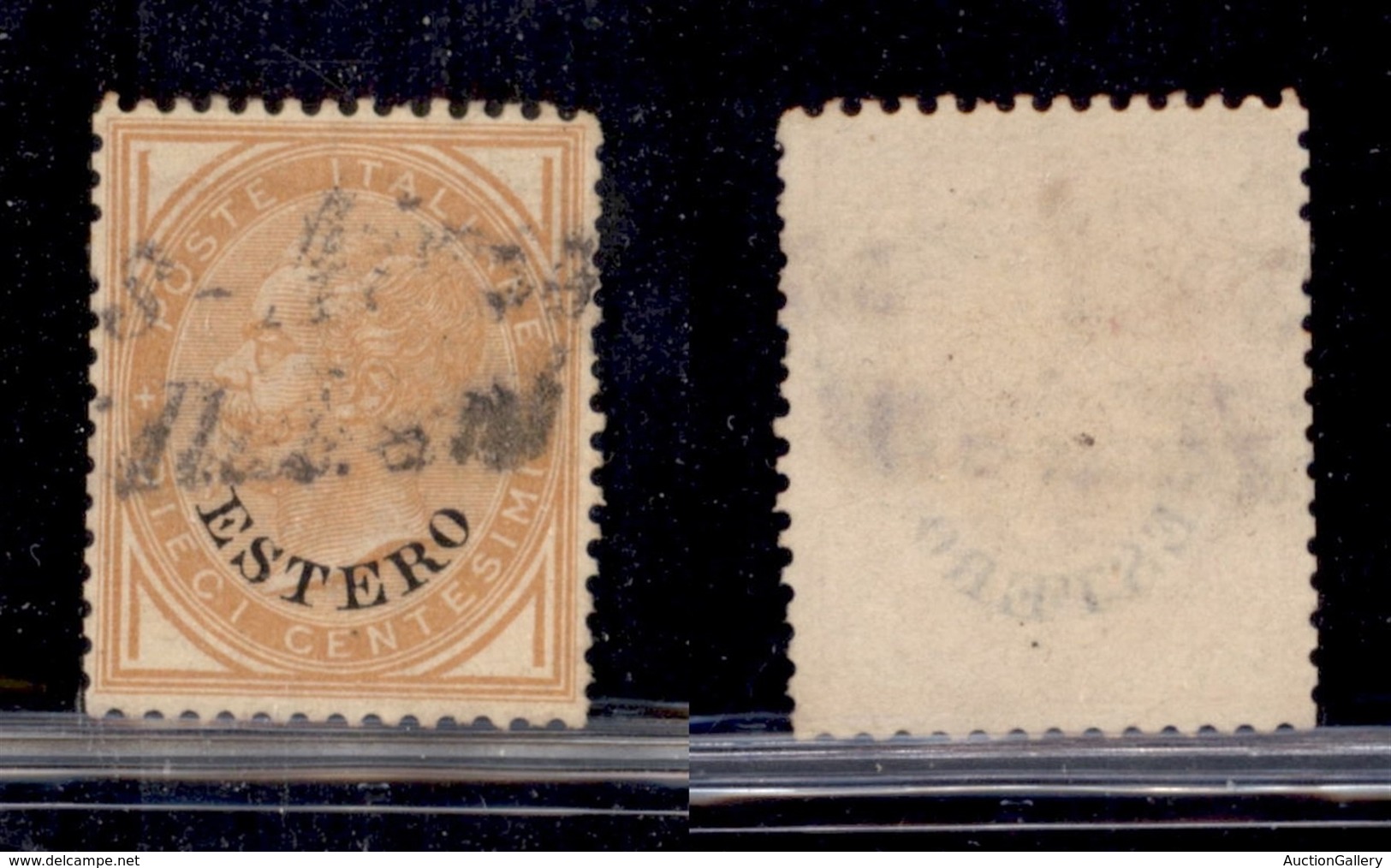 LEVANTE - LEVANTE - 1874 - 10 Cent Estero (4) Usato A Buenos Aires (coi Postali Italiani - Punti R1) - Cert. AG - Autres & Non Classés