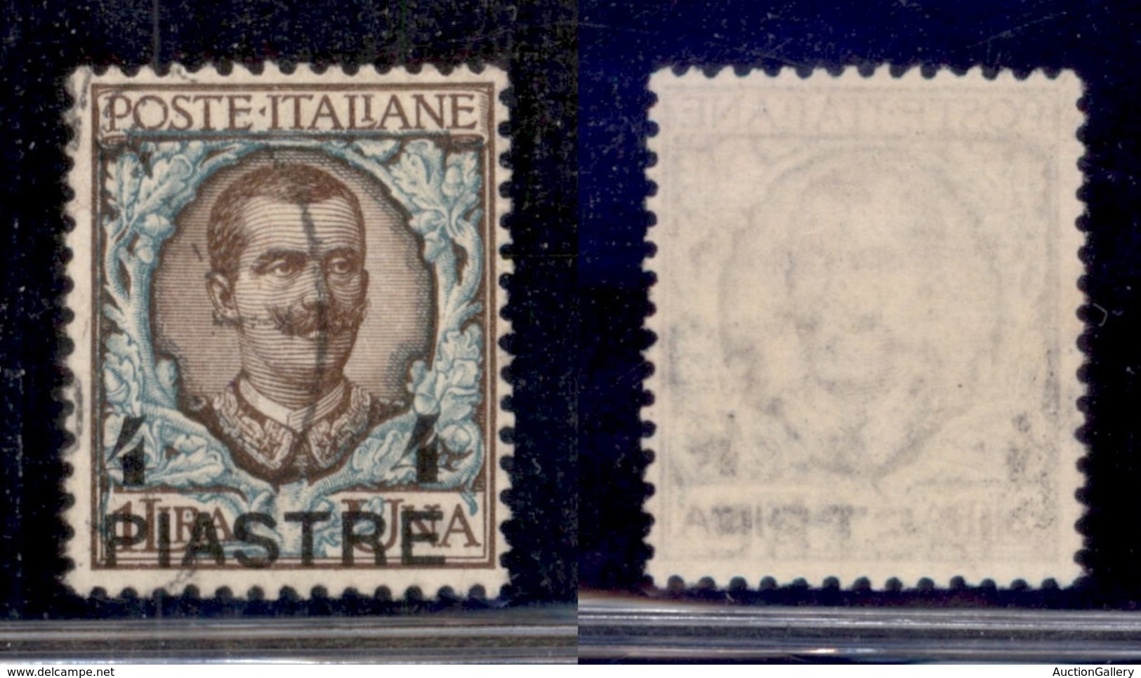 LEVANTE - COSTANTINOPOLI - 1908 - 4 Piastre Su 1 Lira (16) Usato (120) - Sonstige & Ohne Zuordnung