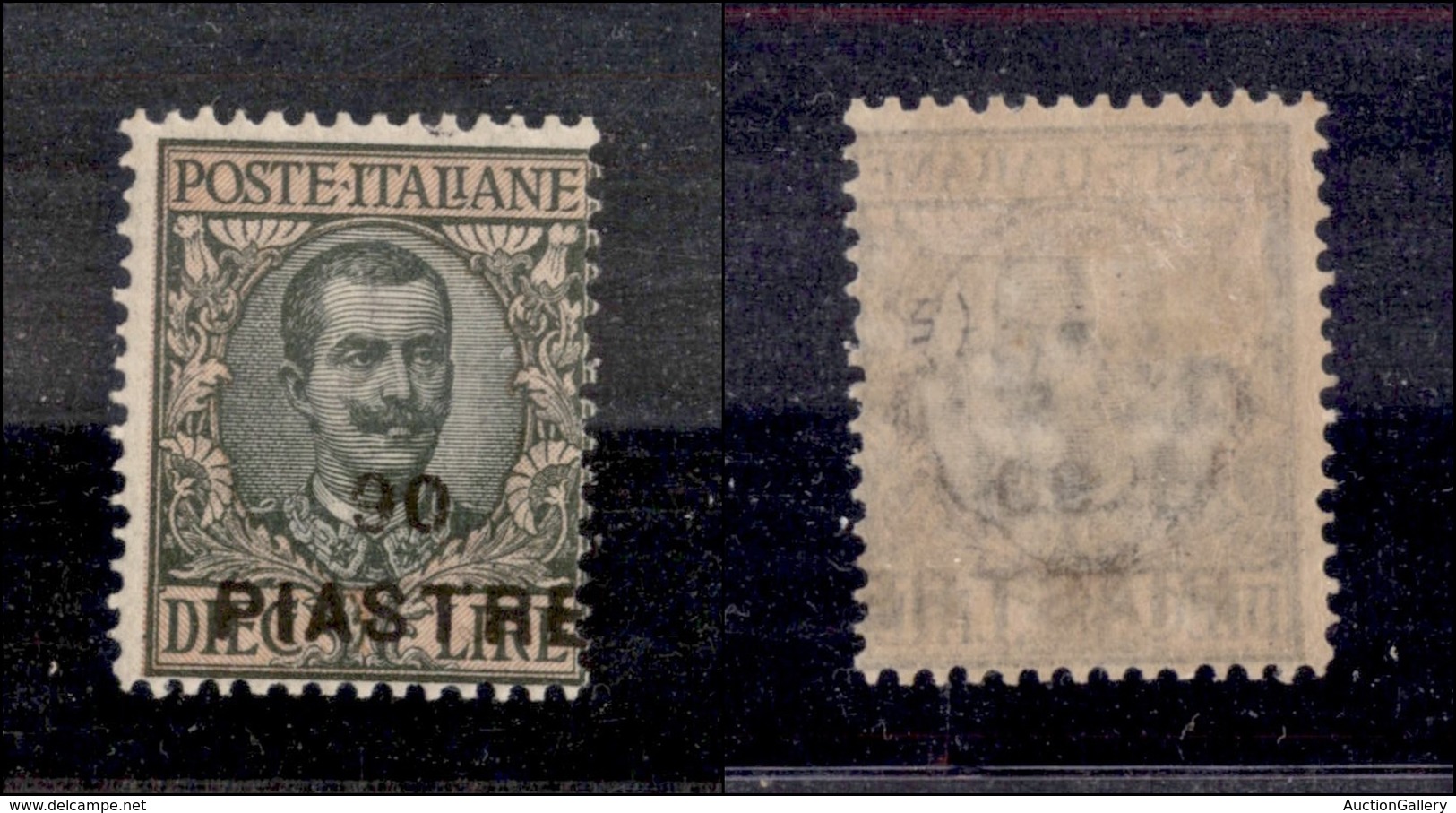 LEVANTE - COSTANTINOPOLI - 1922 - 90 Piastre Su 10 Lire (57) - Gomma Originale (600) - Andere & Zonder Classificatie