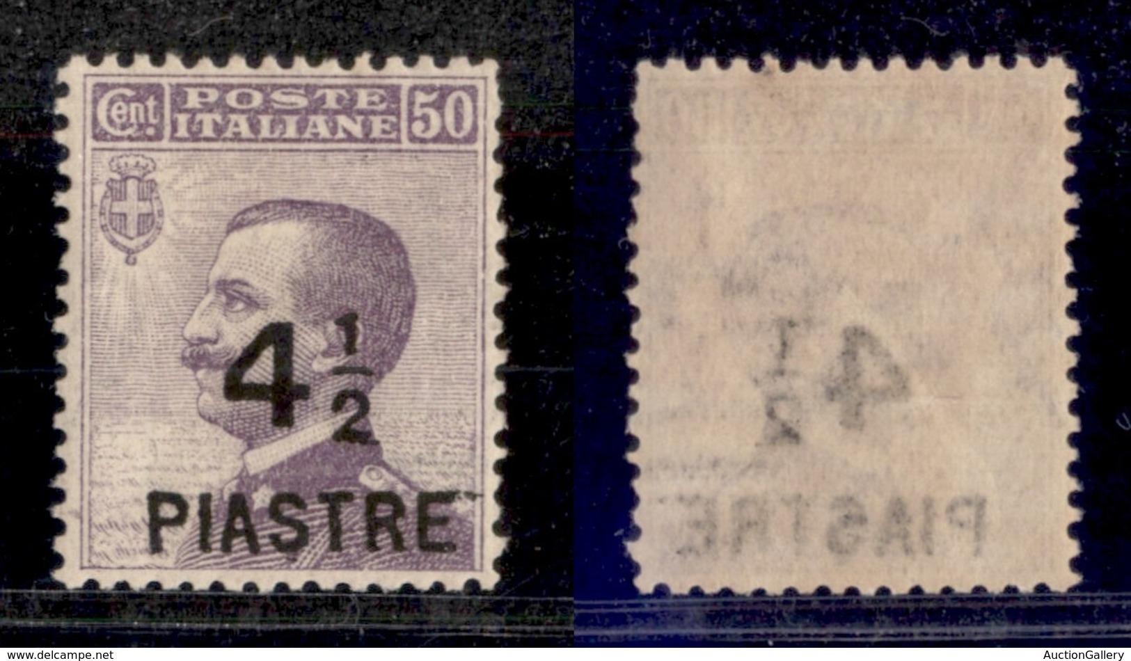 LEVANTE - COSTANTINOPOLI - 1922 - 4 1/2  Piastre Su 50 Cent (62) - Gomma Originale (60) - Other & Unclassified