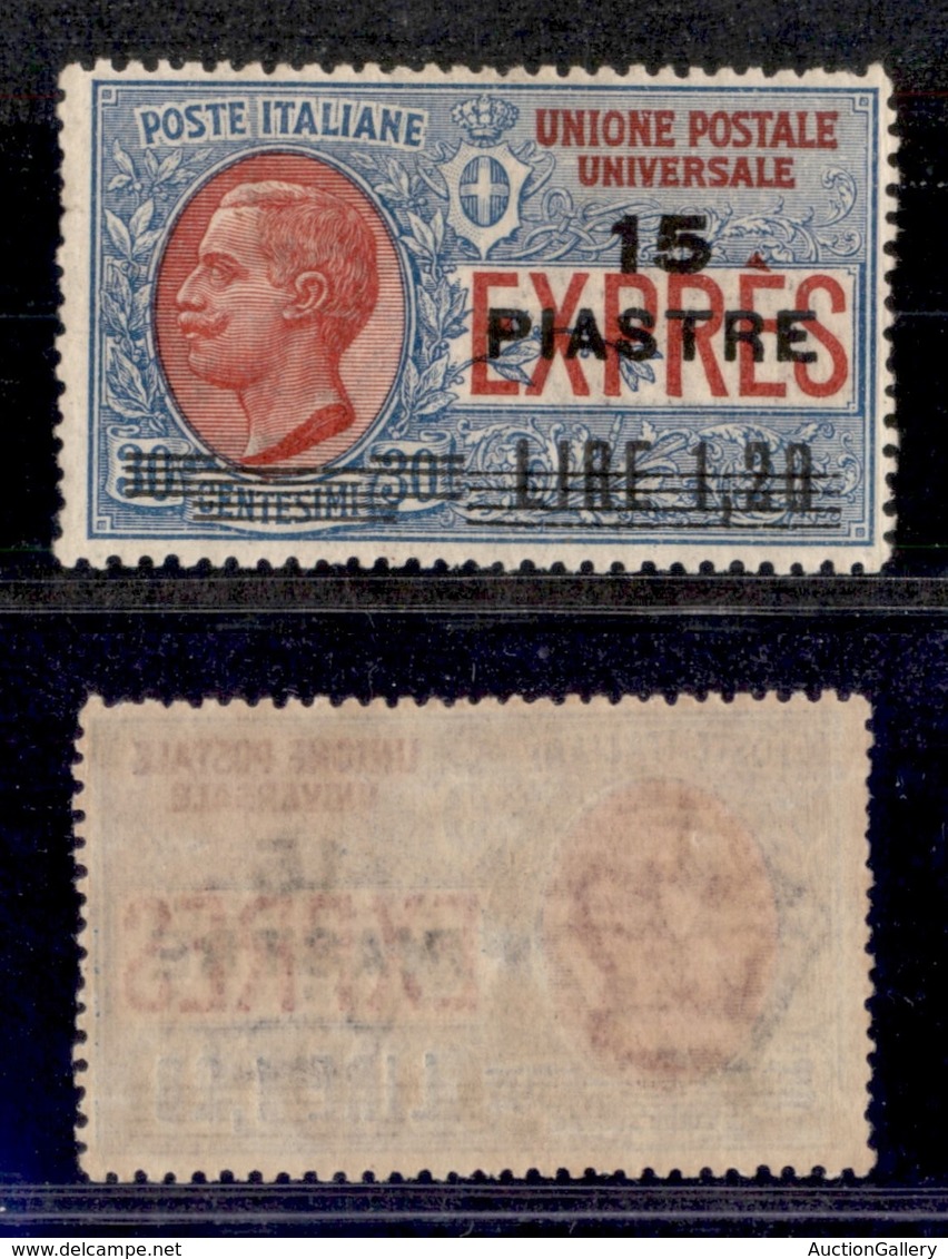 LEVANTE - COSTANTINOPOLI - 1922 - Espressi - 15 Piastre Su 1,20 Lire (1) - Gomma Integra (110) - Other & Unclassified