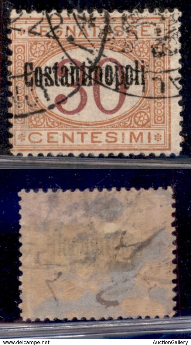 LEVANTE - COSTANTINOPOLI - 1922 - Segnatasse - 30 Cent (2) Usato (140) - Andere & Zonder Classificatie