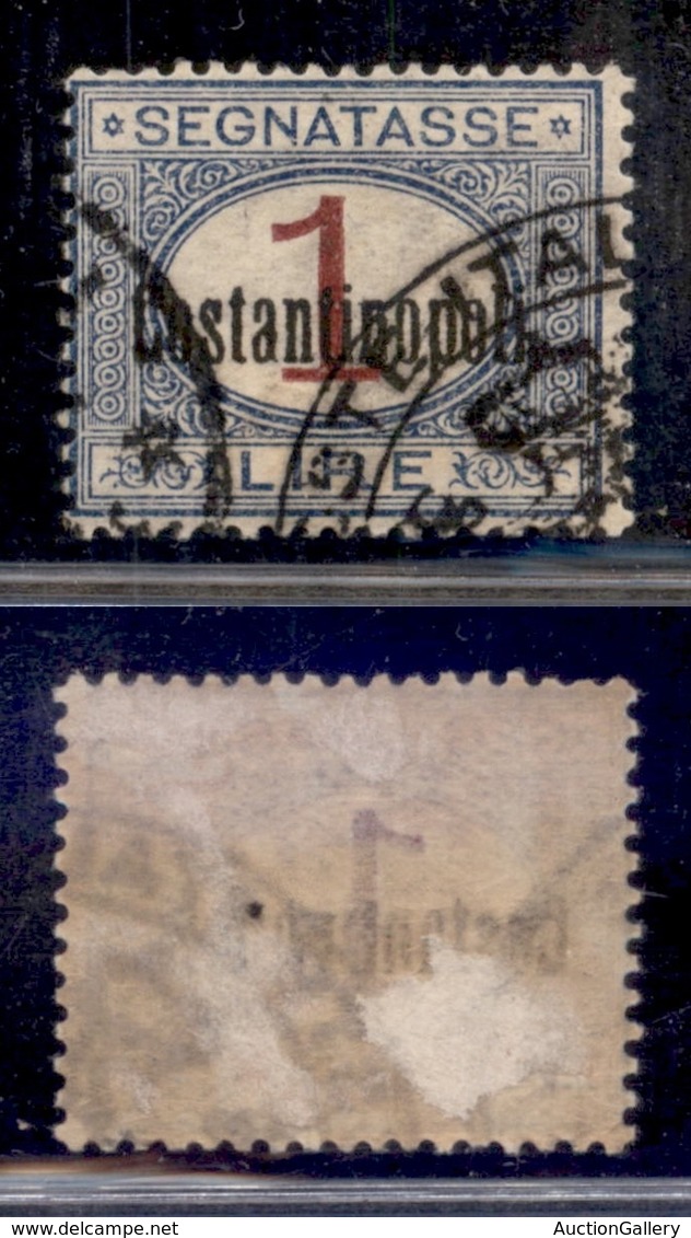 LEVANTE - COSTANTINOPOLI - 1922 - Segnatasse - 1 Lira (4) Usato (140) - Autres & Non Classés