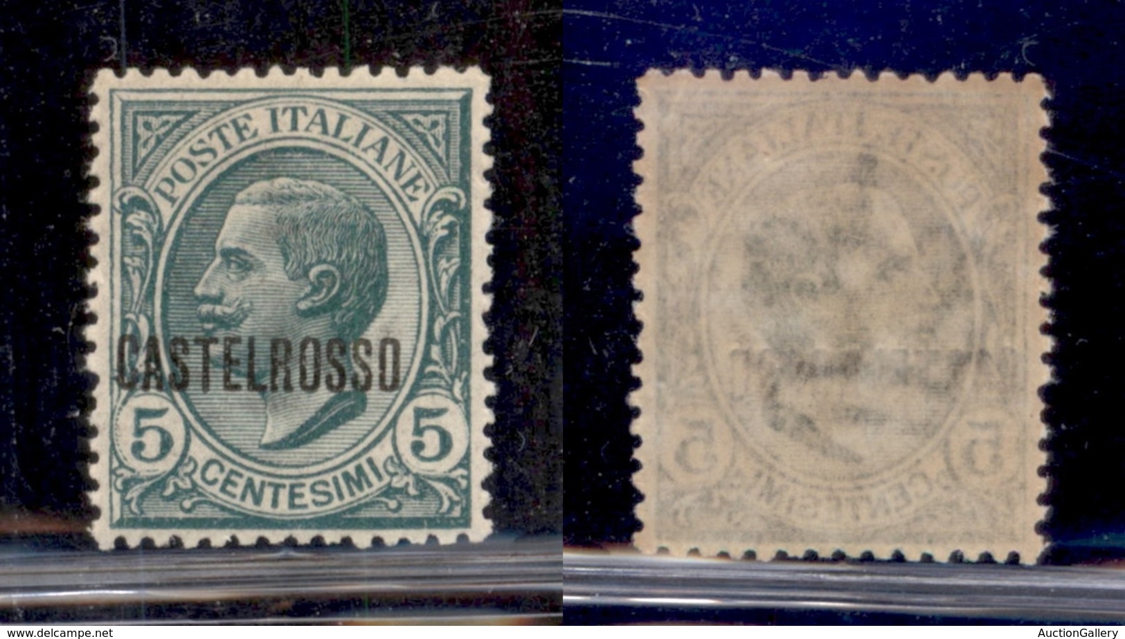 COLONIE - CASTELROSSO - 1922 - 5 Cent (1 - Varietà) - Soprastampa A Sinistra - Gomma Integra - Ottimamente Centrato (90) - Andere & Zonder Classificatie