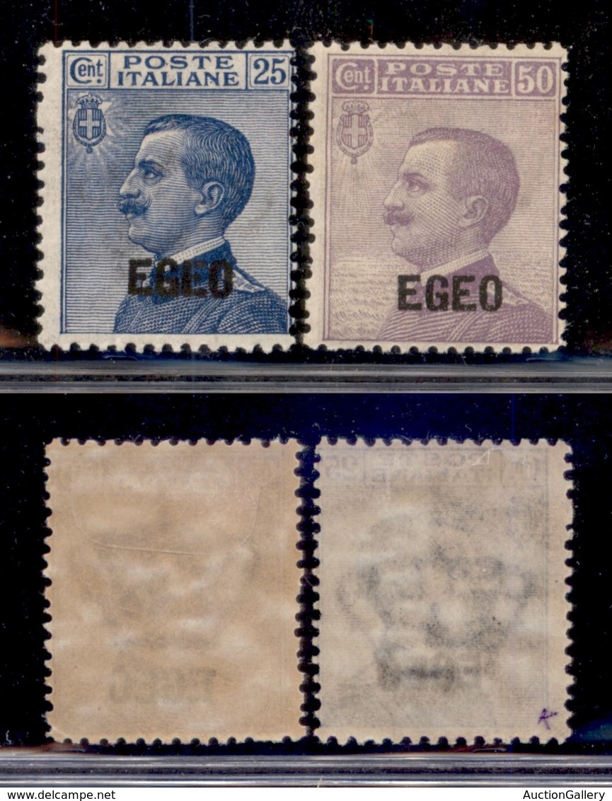 COLONIE - EGEO - 1912 - Soprastampati (1/2) - Serie Completa - Gomma Originale (220) - Sonstige & Ohne Zuordnung