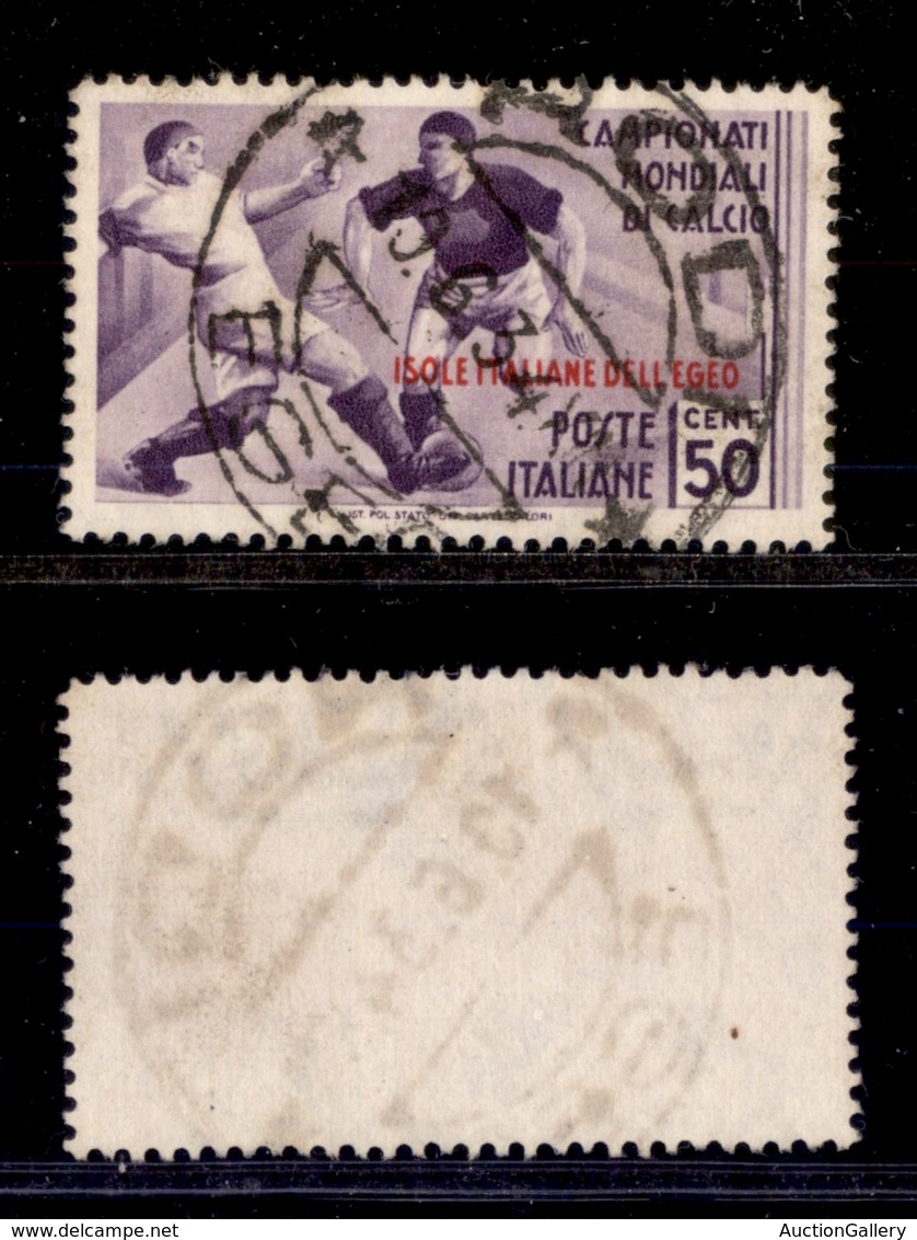 COLONIE - EGEO - 1934 - 50 Cent Calcio (77) Usato (110) - Andere & Zonder Classificatie