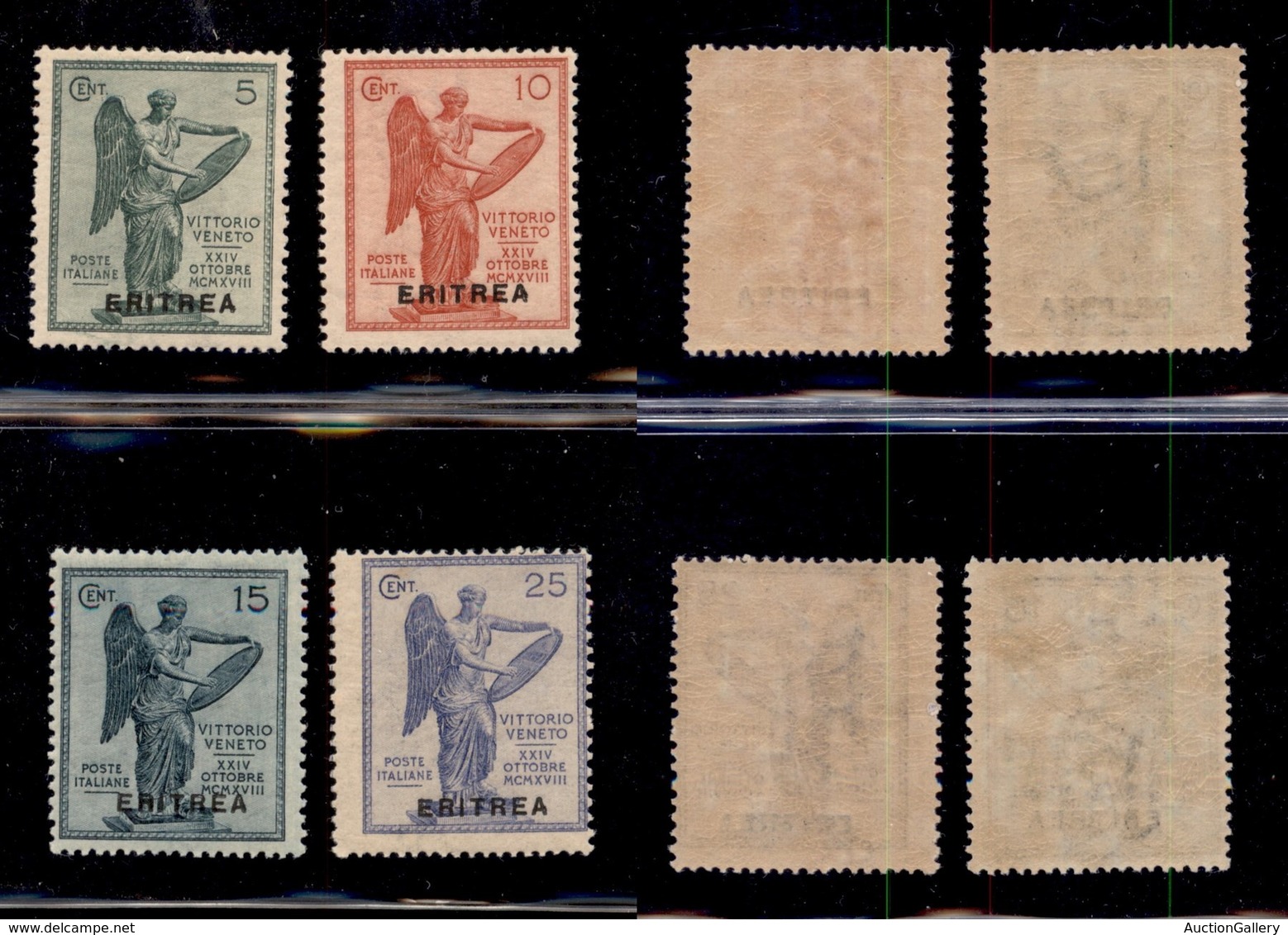 COLONIE - ERITREA - 1922 - Vittoria (50e/53e) - Serie Completa Dentellata  14 X 13 1/4  - Gomma Integra (48) - Other & Unclassified