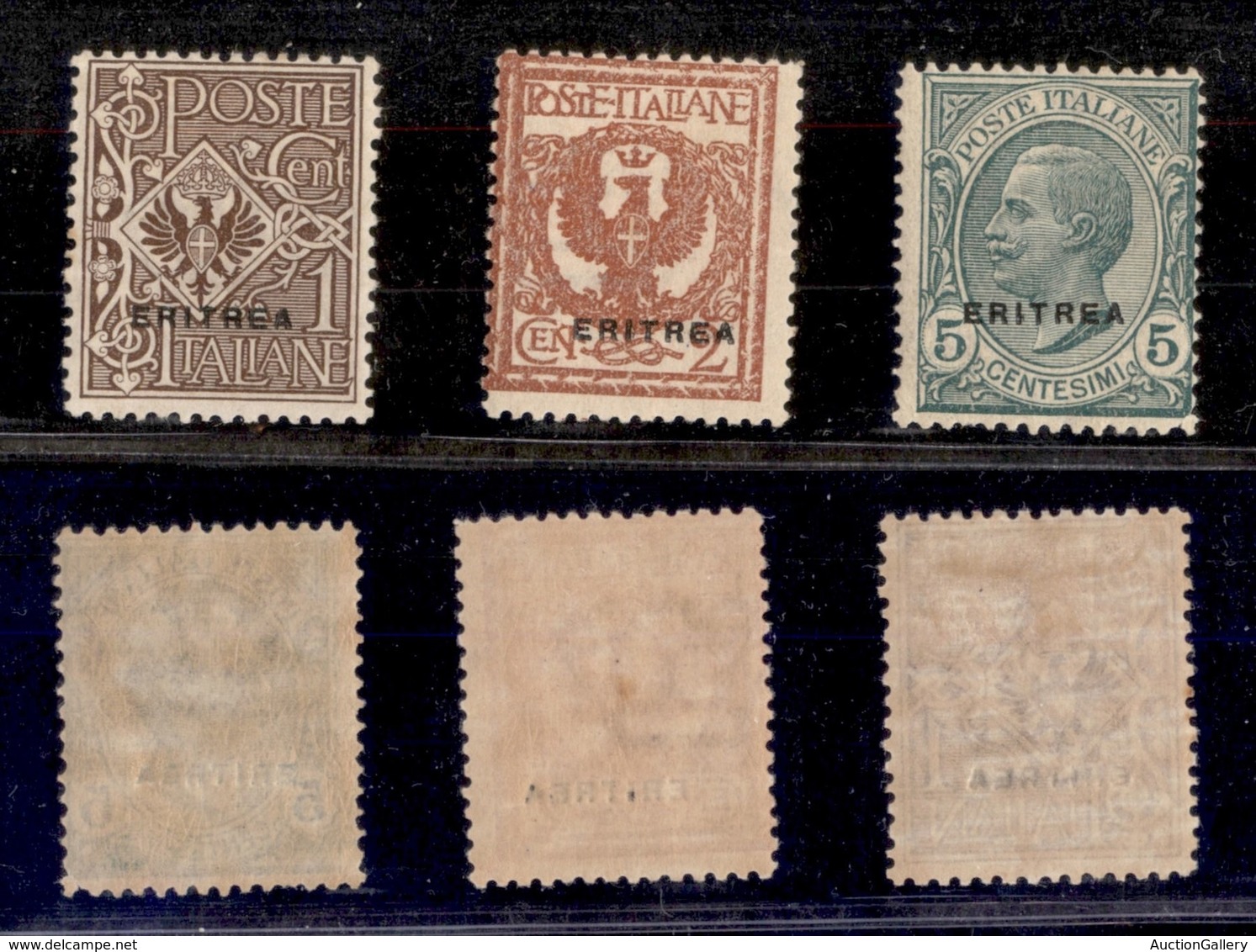 COLONIE - ERITREA - 1924 - Soprastampati (77/79) - Serie Completa - Gomma Originale - Other & Unclassified