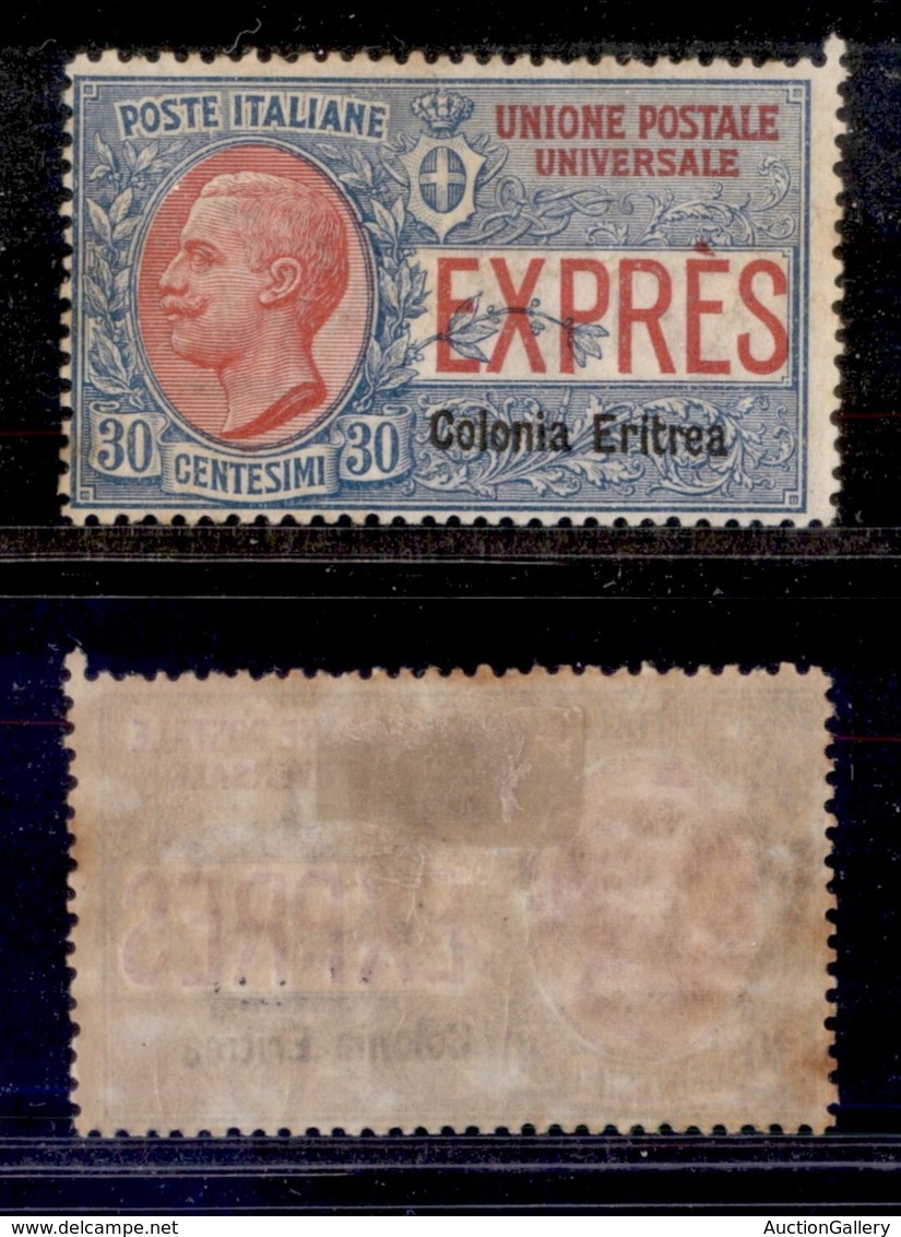 COLONIE - ERITREA - 1907/1921 - Espressi - 30 Cent (2) - Gomma Originale (220) - Other & Unclassified