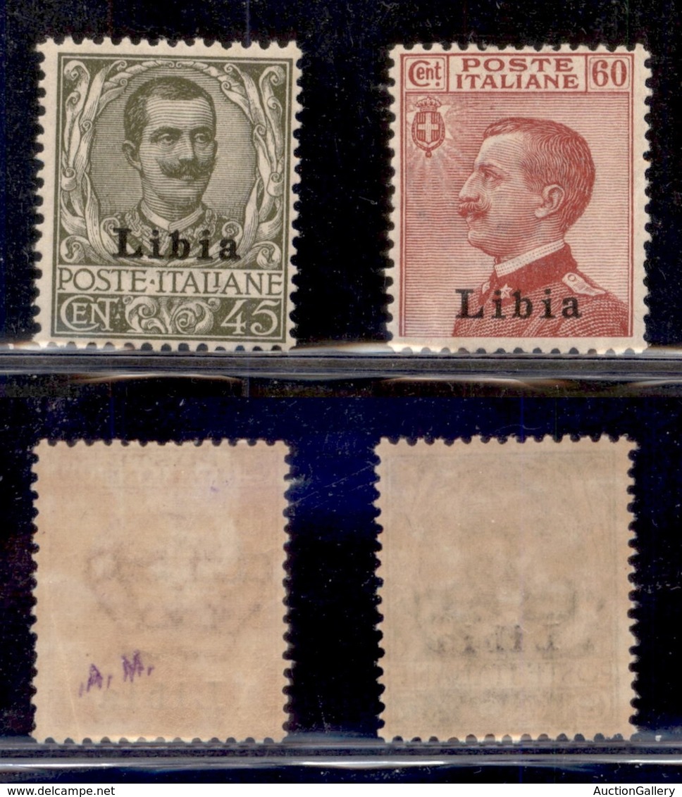 COLONIE - LIBIA - 1917/1918 - Soprastampati (18/19) - Serie Completa - Gomma Integra - Cert. AG (250) - Sonstige & Ohne Zuordnung