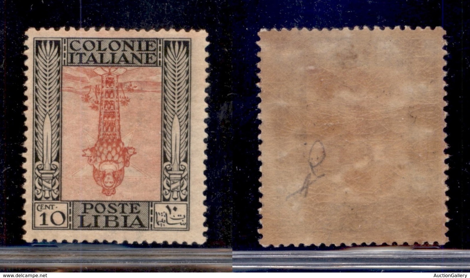 COLONIE - LIBIA - 1921 - 10 Cent (24c) - Centro Capovolto - Gomma Integra (112) - Sonstige & Ohne Zuordnung