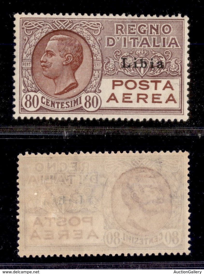COLONIE - LIBIA - 1929 - Posta Aerea - 80 Cent (2) - Gomma Integra - Ottimamente Centrato (600) - Sonstige & Ohne Zuordnung
