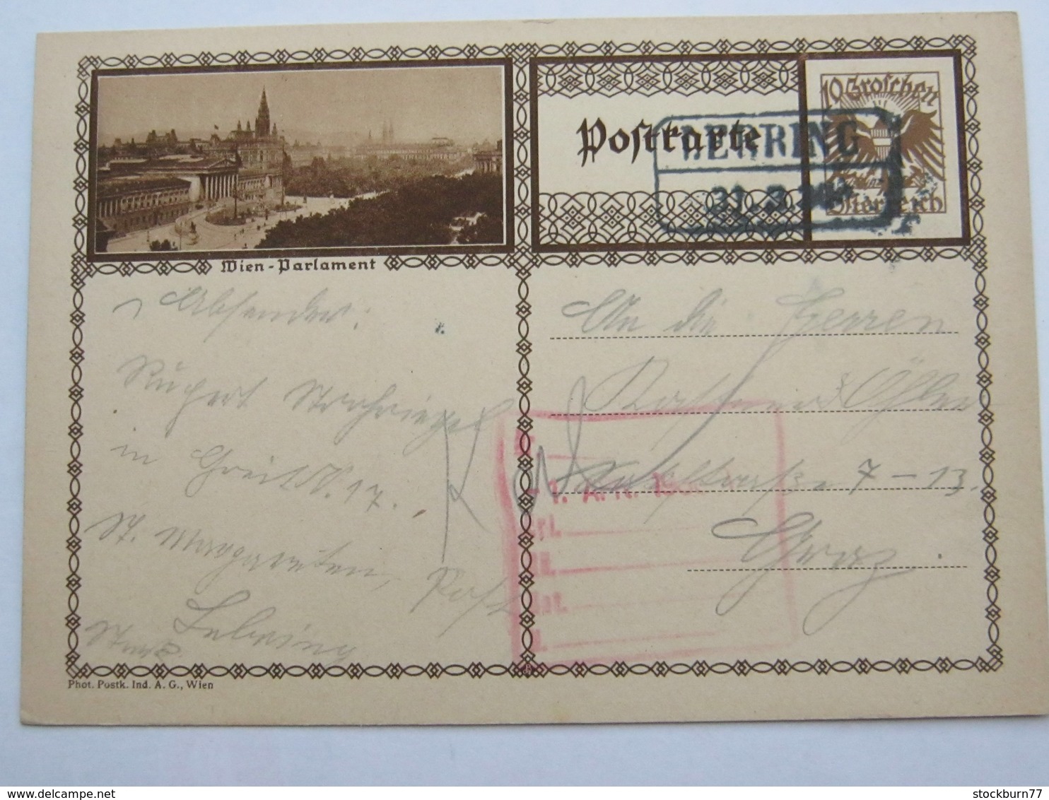 1930 , HERRING , Klarer Stempel  Auf Karte - Briefe U. Dokumente