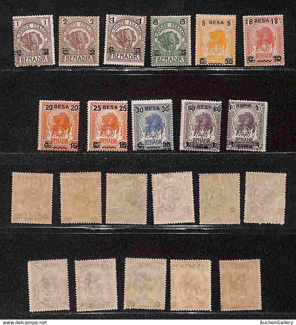 COLONIE - SOMALIA - 1923 - Soprastampati (34/44) - Serie Completa - Gomma Integra (800) - Sonstige & Ohne Zuordnung