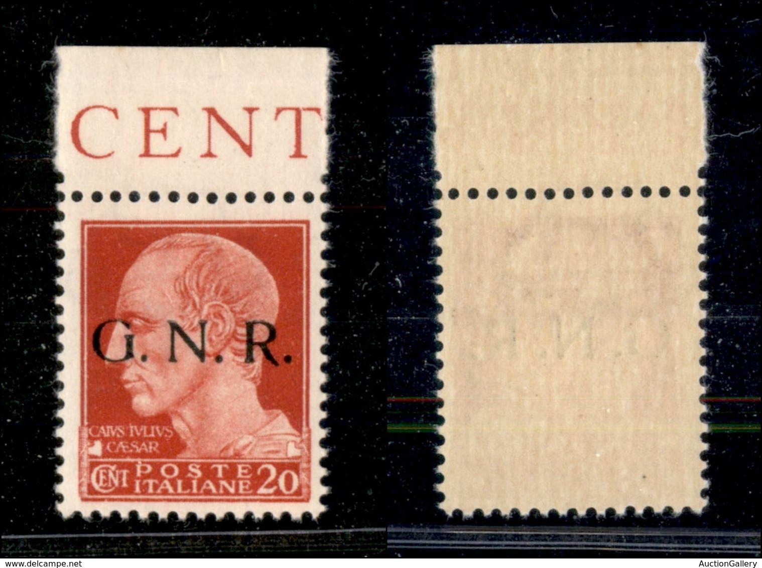 REPUBBLICA SOCIALE - GNR BRESCIA - 1943 - 20 Cent (473/I) Con Punto Piccolo Dopo G - Gomma Integra - Other & Unclassified