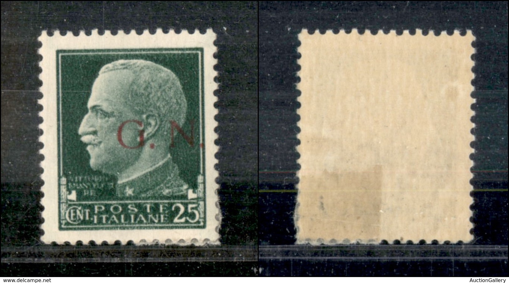 REPUBBLICA SOCIALE - GNR BRESCIA - 1943 - 25 Cent (474/Ih) - Con Solo GN - Gomma Originale (380) - Other & Unclassified