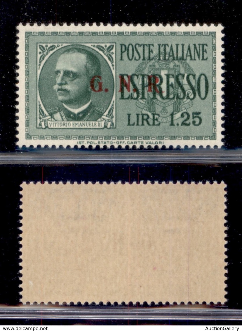 REPUBBLICA SOCIALE - GNR BRESCIA - 1943 - Espressi - 1,25 Lire (19/IIIe) Punto Rotto Dopo R - Gomma Integra - Other & Unclassified