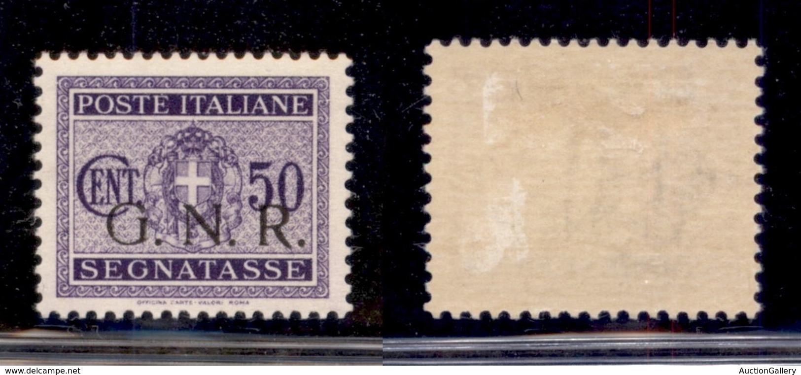 REPUBBLICA SOCIALE - GNR BRESCIA - 1943 - Segnatasse - 50 Cent (53/I) - Gomma Originale (250) - Andere & Zonder Classificatie