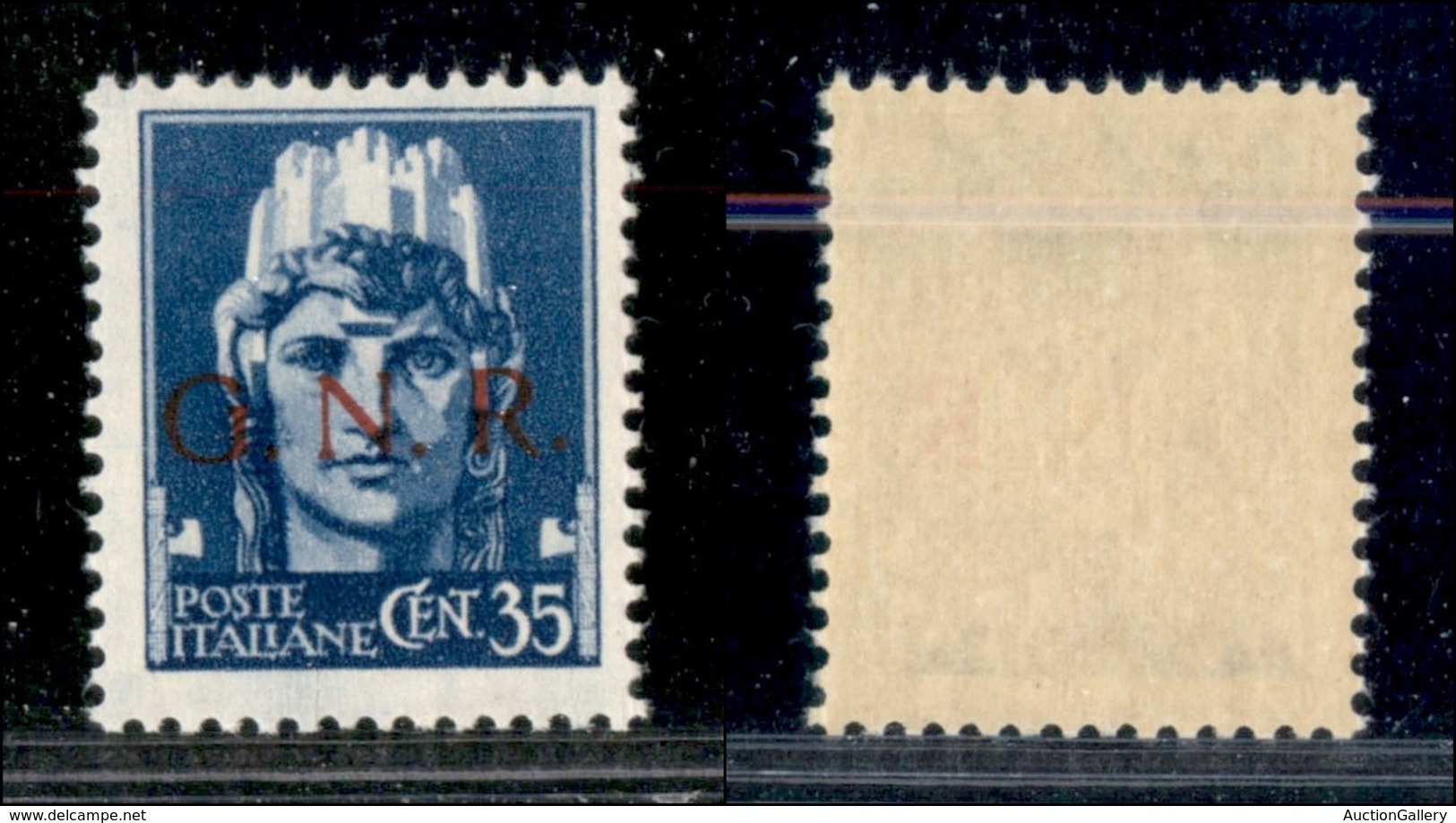 REPUBBLICA SOCIALE - GNR VERONA - 1944 - 35 Cent (476) - Gomma Integra - Cert. AG (350) - Autres & Non Classés