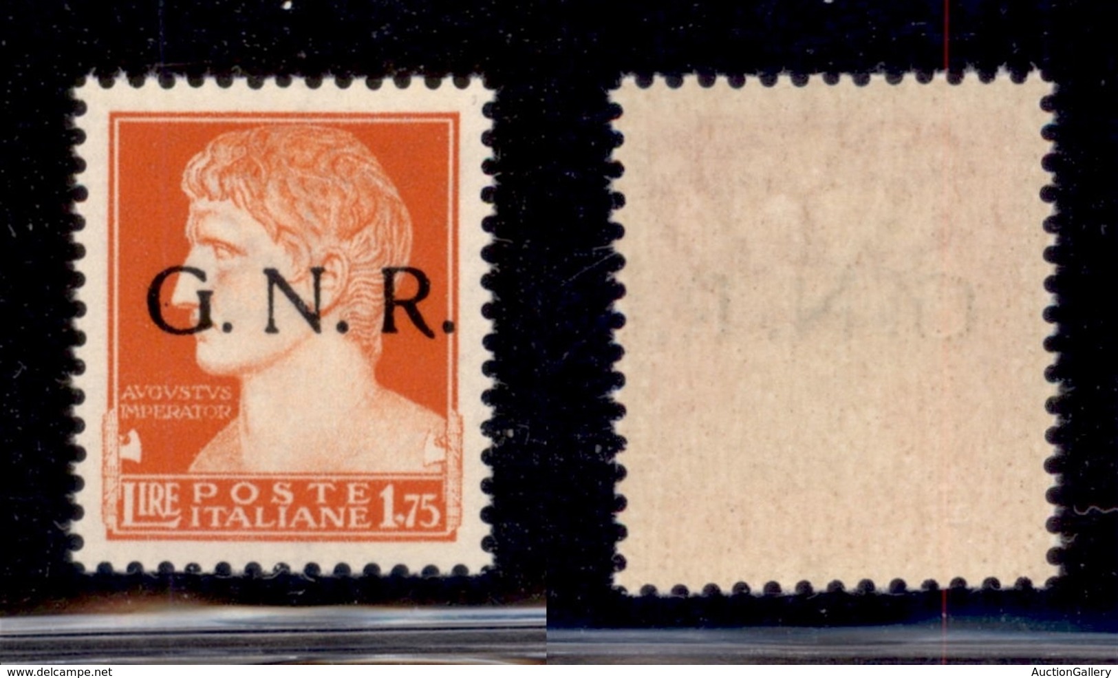 REPUBBLICA SOCIALE - GNR VERONA - 1944 - 1,75 Lire (481iab) Con Punto Piccolo Dopo G - Gomma Integra - Cert. AG (750) - Sonstige & Ohne Zuordnung