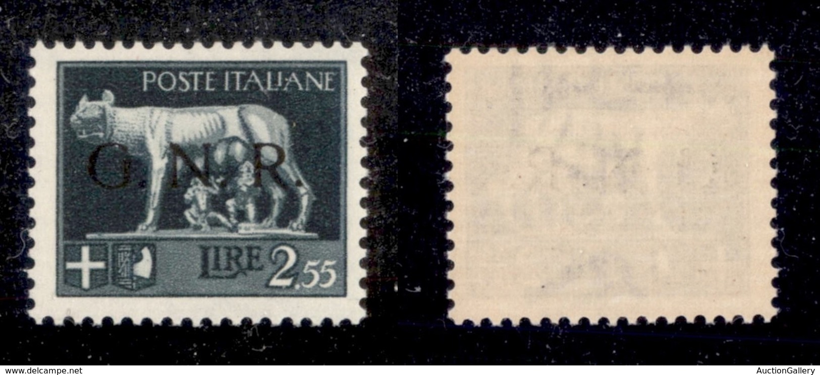 REPUBBLICA SOCIALE - GNR VERONA - 1944 - Errore Di Colore - 2,55 Lire (483A) Con Soprastampa Nera - Gomma Integra - Cert - Other & Unclassified