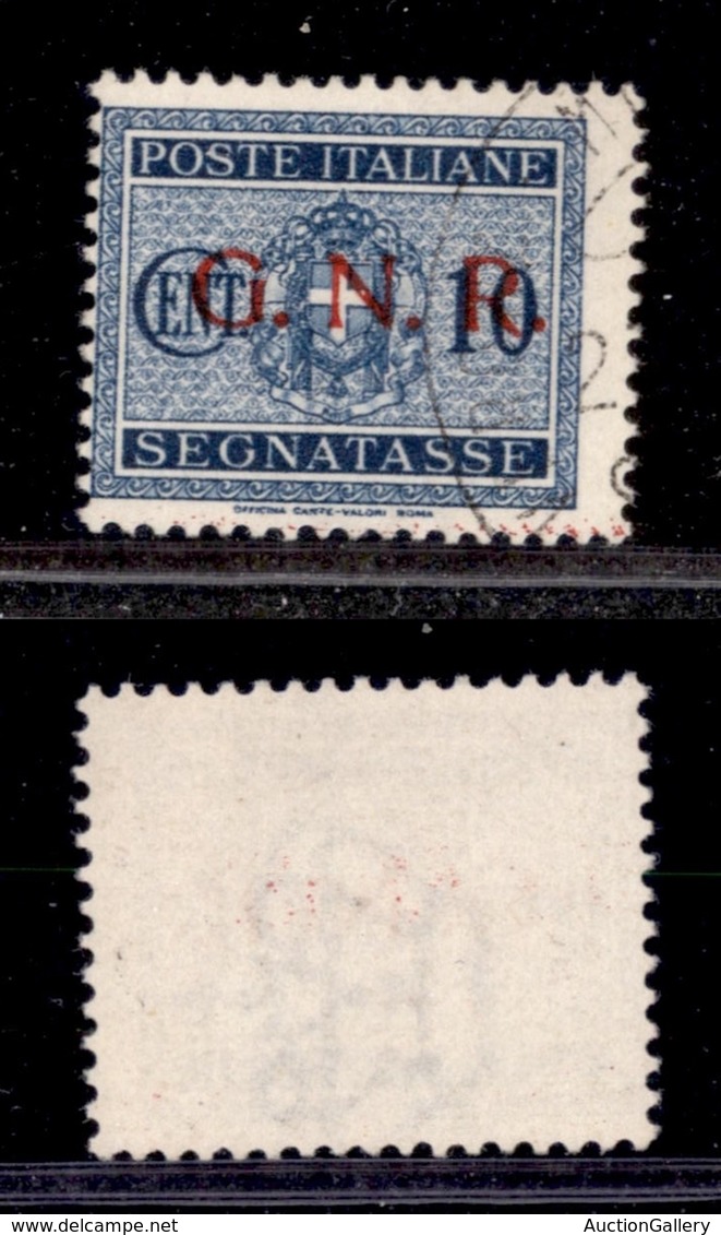 REPUBBLICA SOCIALE - GNR VERONA - 1944 - Segnatasse - 10 Cent (48) Usato A Verona (Titolare) - Tracce Di Spazio Tipograf - Autres & Non Classés